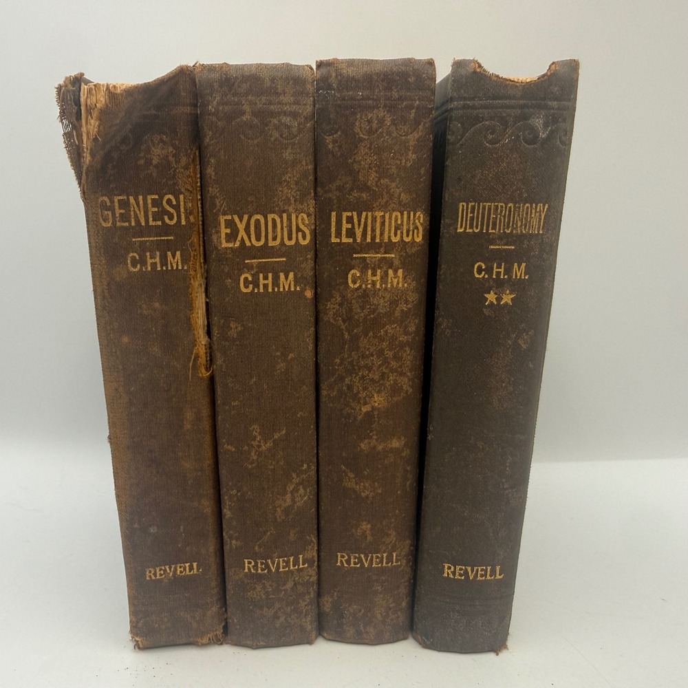 Antique C.H. Mackintosh Notes on Genesis Exodus Leviticus Deuteronomy Revell Set